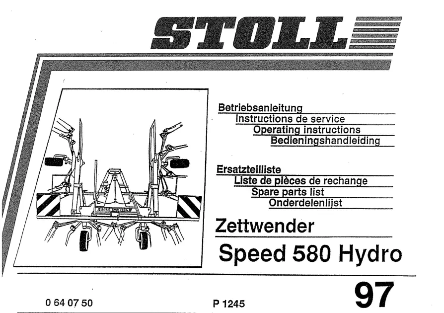 JF Stoll 580 Parts Manual