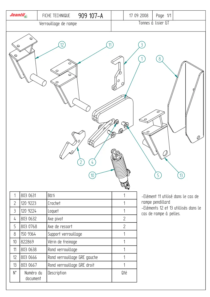 Jeantil Gt Mec Parts Manual