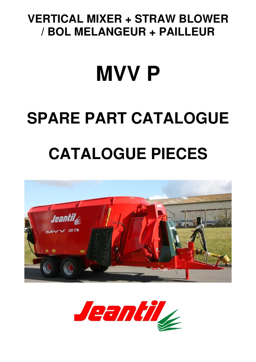 Jeantil Mvv P 23 Parts Manual