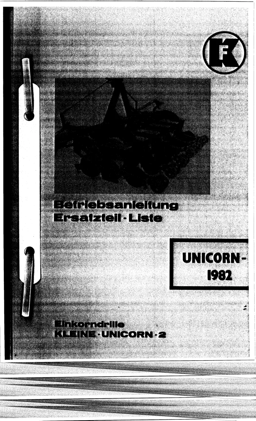 Kleine Franz Unicorn Sd 1982 Parts Manual