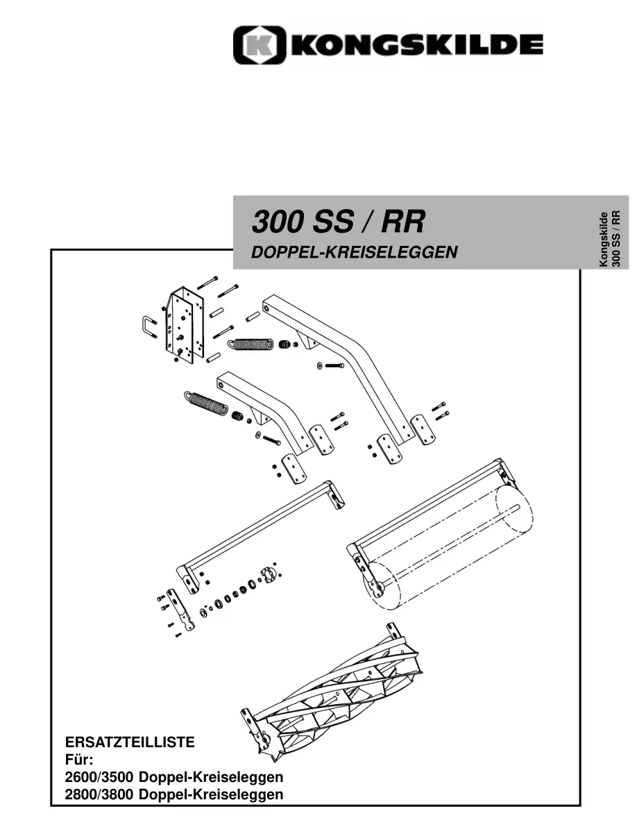 Kongskilde 300 Ss Rr Parts Manual