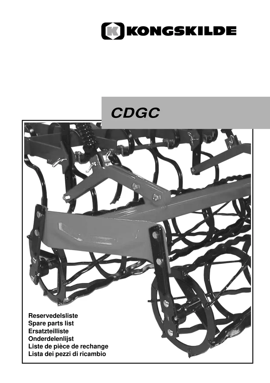 Kongskilde Cdgc Parts Manual