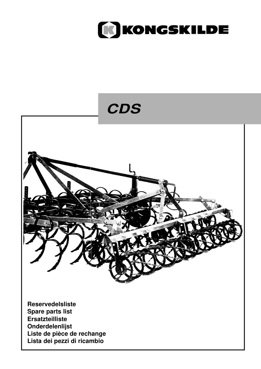 Kongskilde Cds Parts Manual