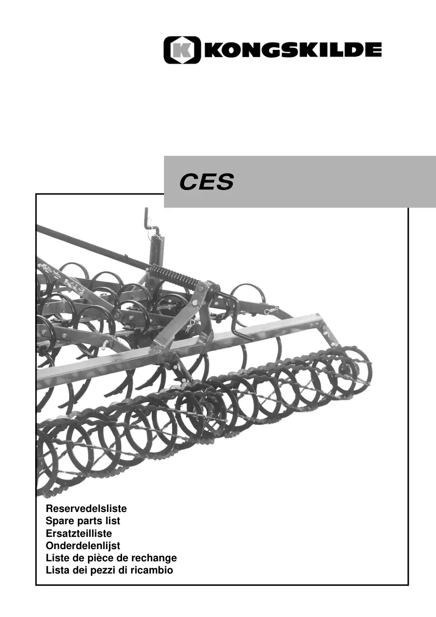 Kongskilde Ces Parts Manual