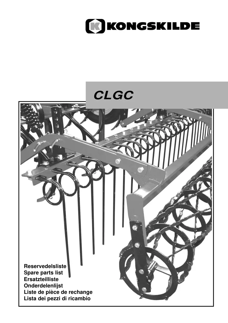 Kongskilde Clgc Parts Manual