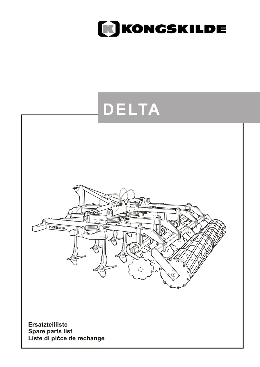 Kongskilde Delta 2005 2005 Parts Manual