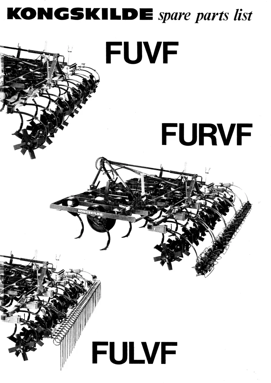 Kongskilde Fuvf Furvf Parts Manual