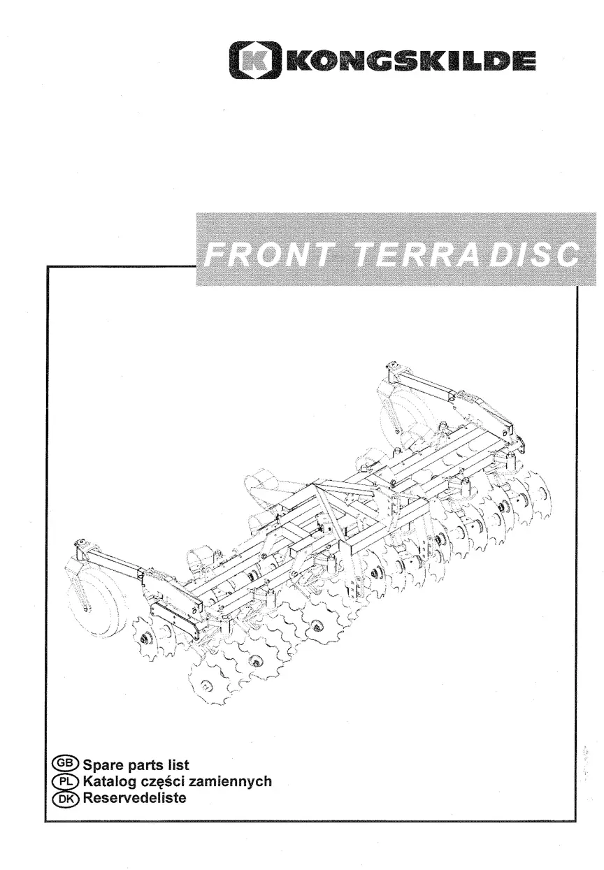Kongskilde Terra Disc Parts Manual