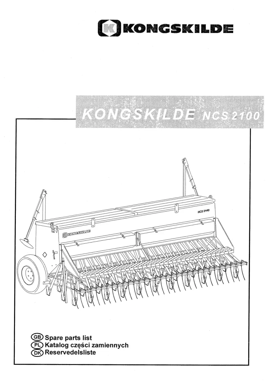 Kongskilde Ncs 2100 Parts Manual