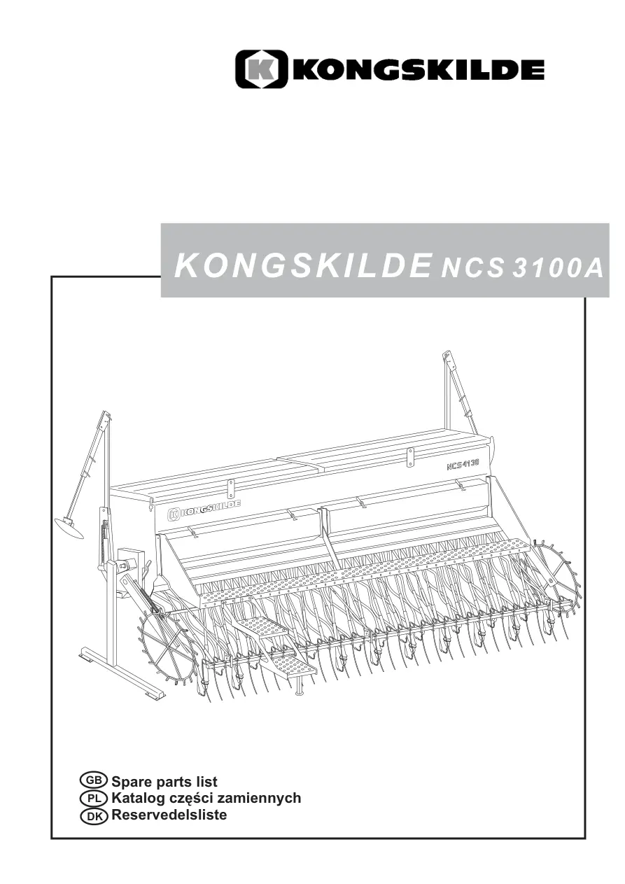 Kongskilde Ncs 3100A Parts Manual