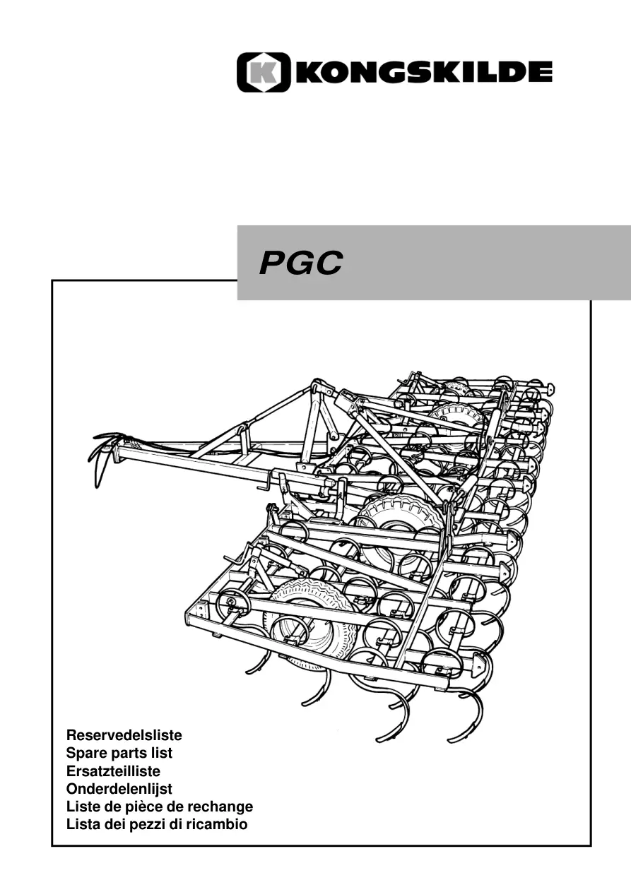 Kongskilde Pgc Parts Manual