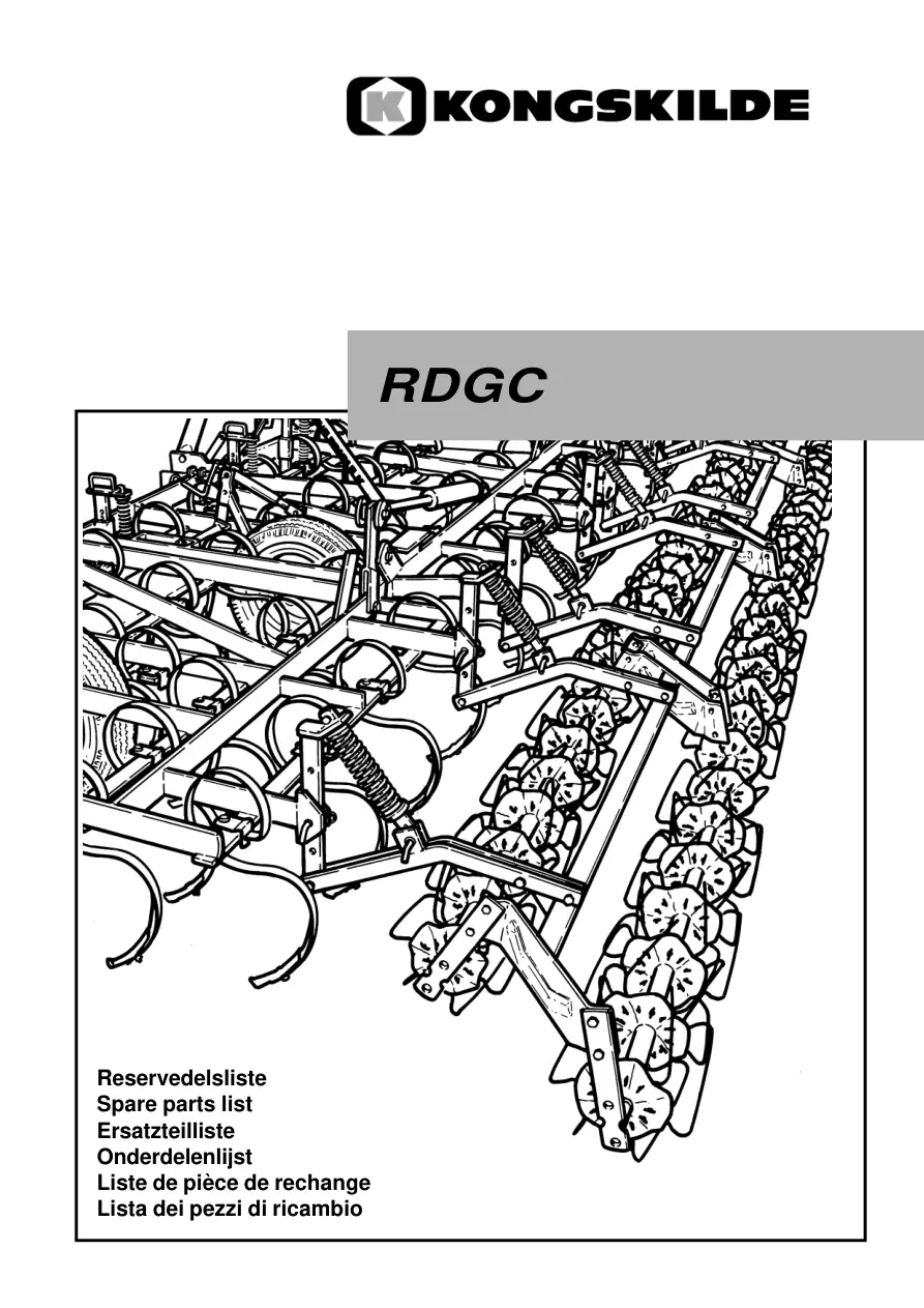 Kongskilde Rdgc Parts Manual