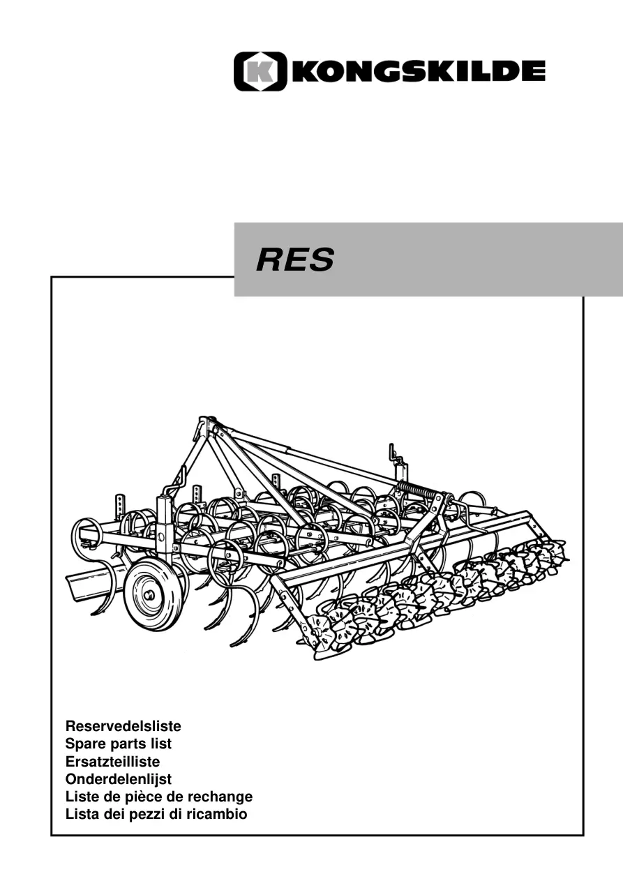 Kongskilde Res Parts Manual