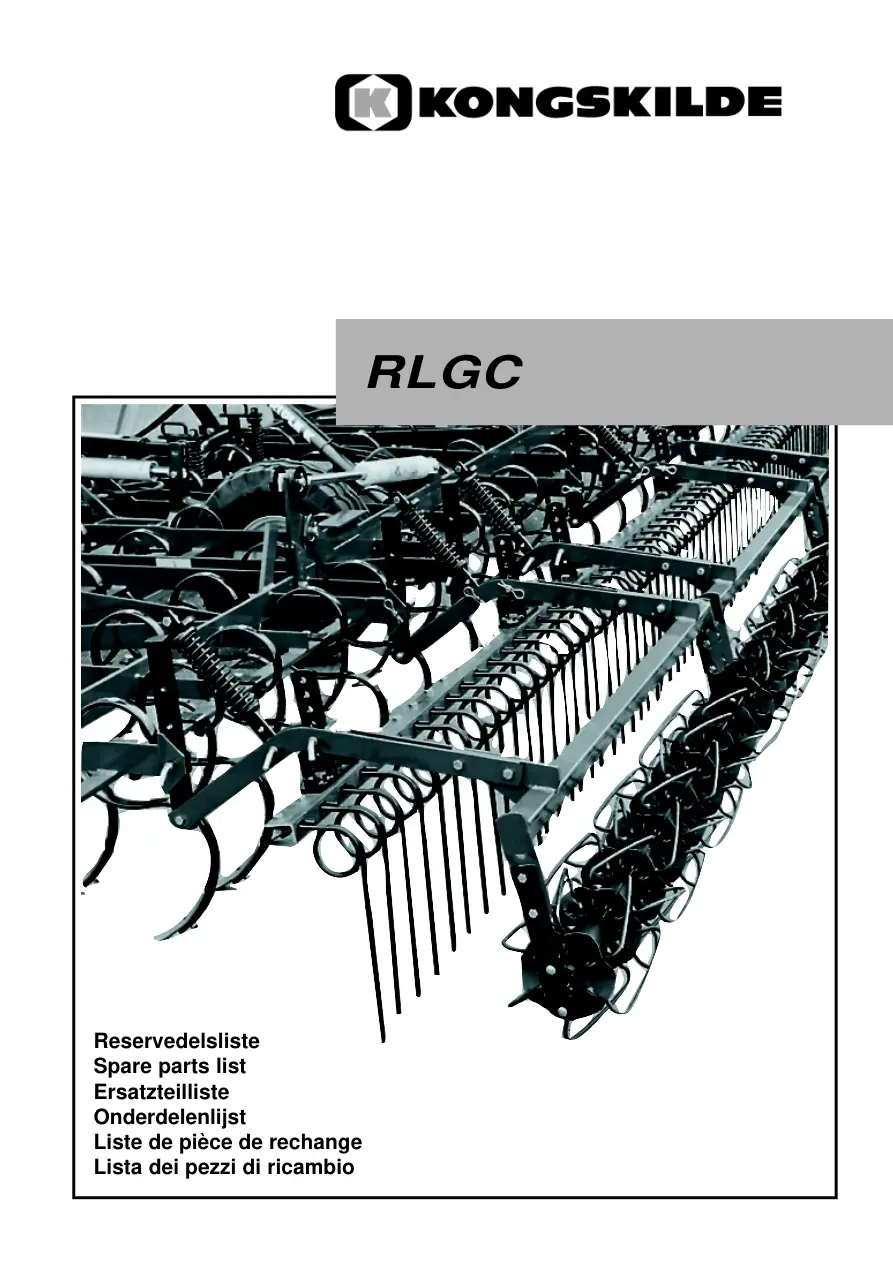 Kongskilde Rlgc Parts Manual