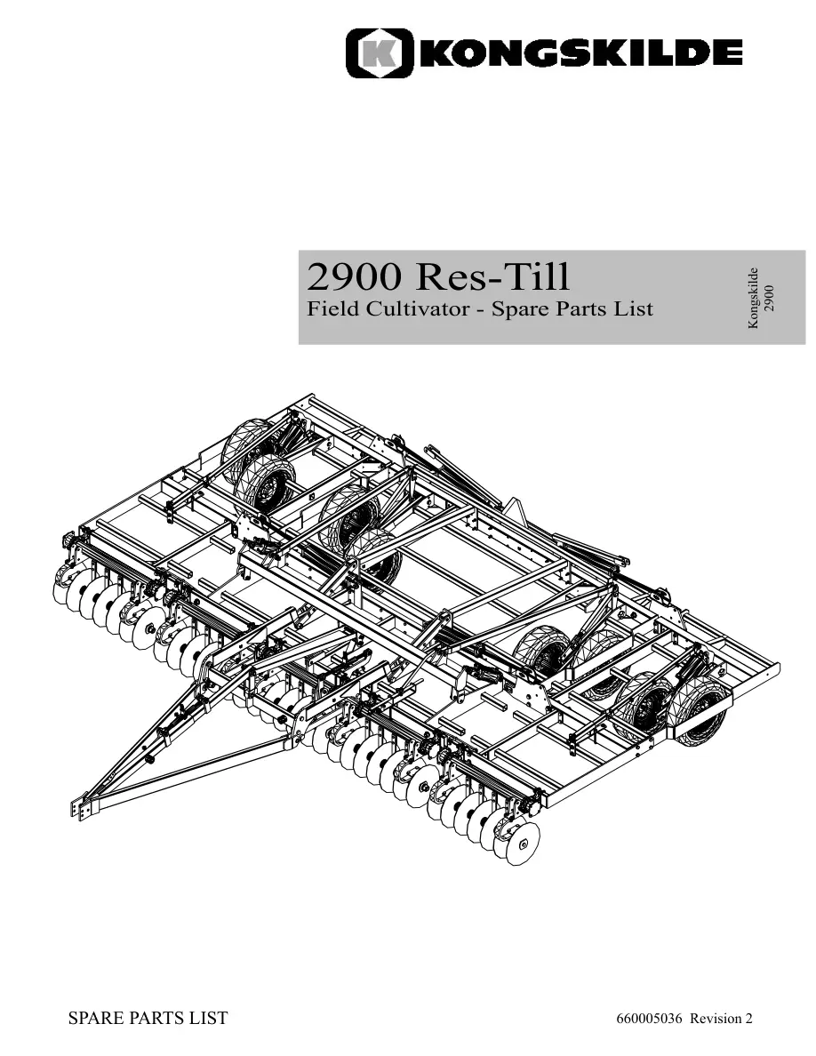 Kongskilde 2900 Parts Manual