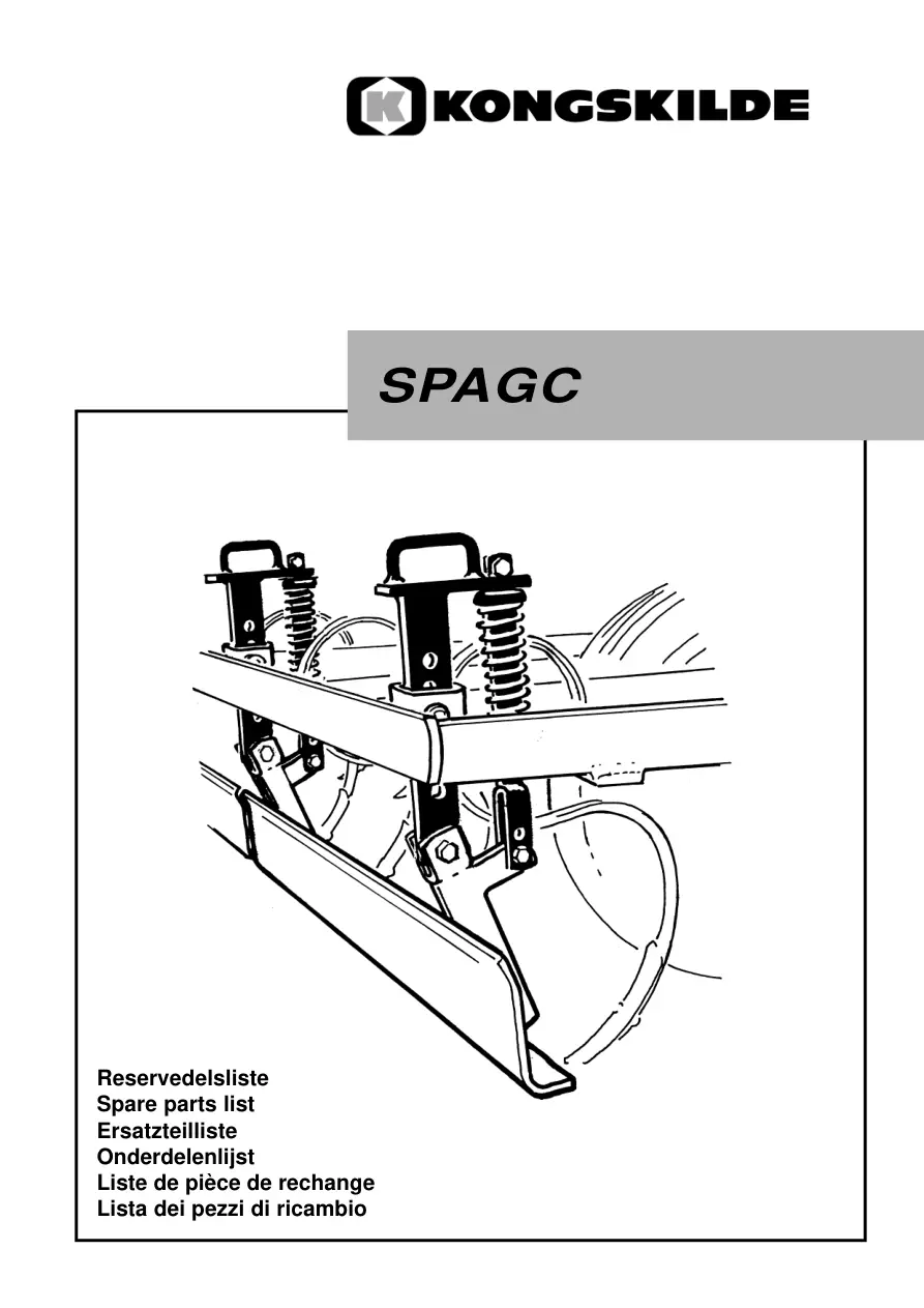Kongskilde Spagc Parts Manual