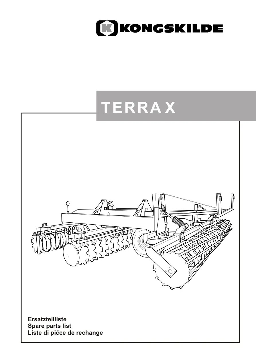 Kongskilde Terra X Parts Manual