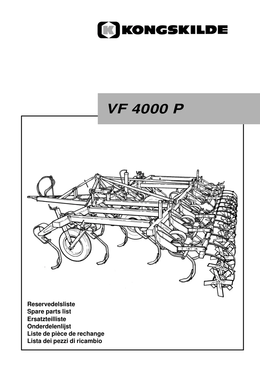 Kongskilde Vf4000 Parts Manual