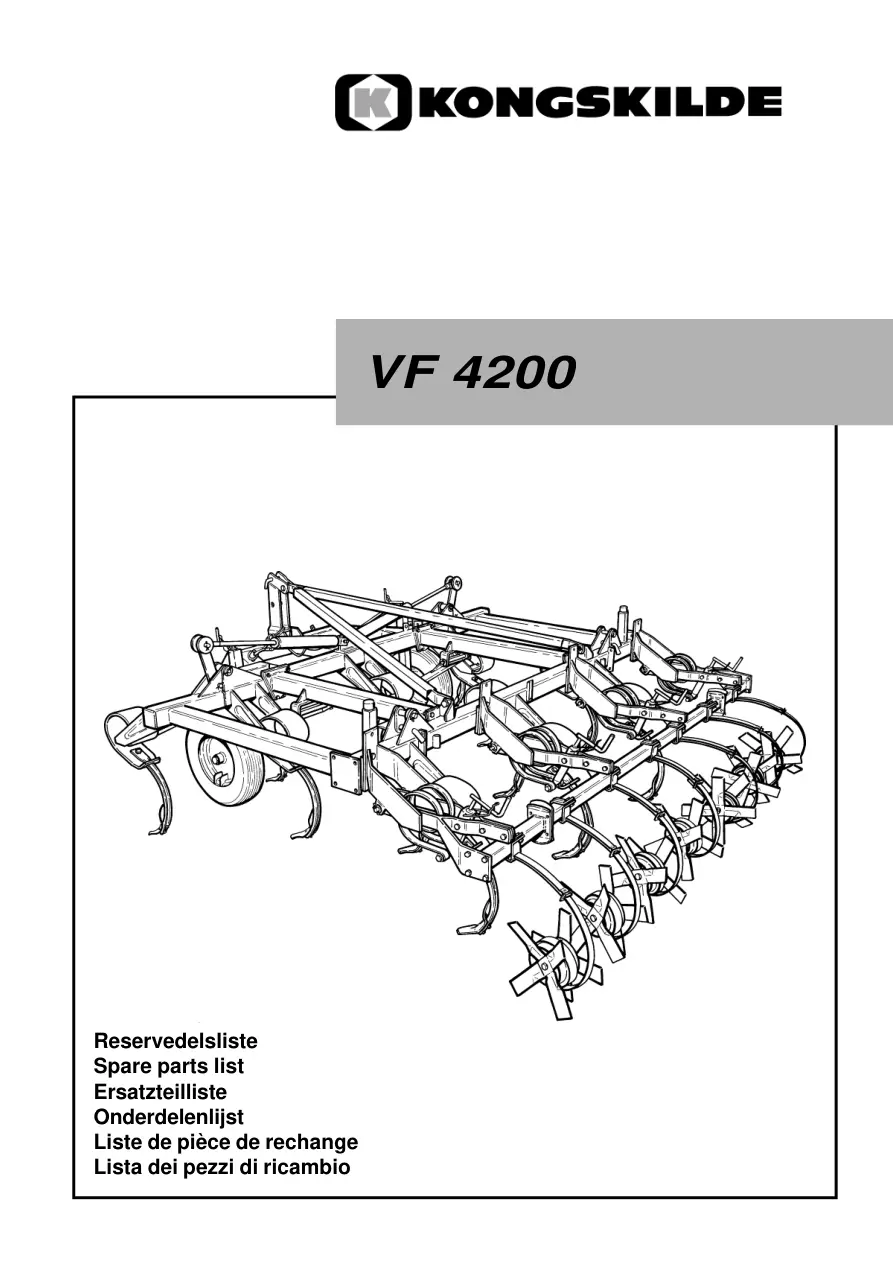 Kongskilde Vf4200 Parts Manual