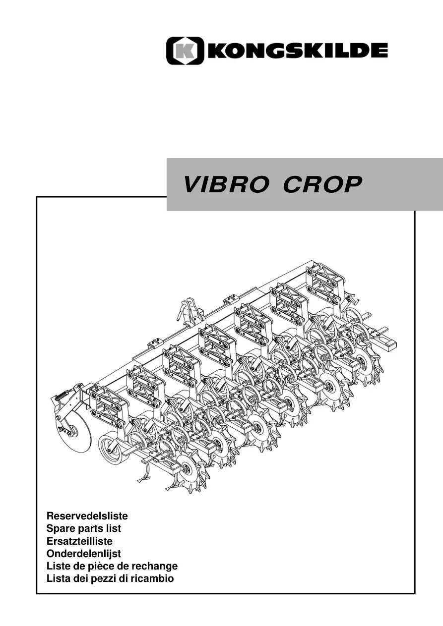 Kongskilde Vibro Parts Manual
