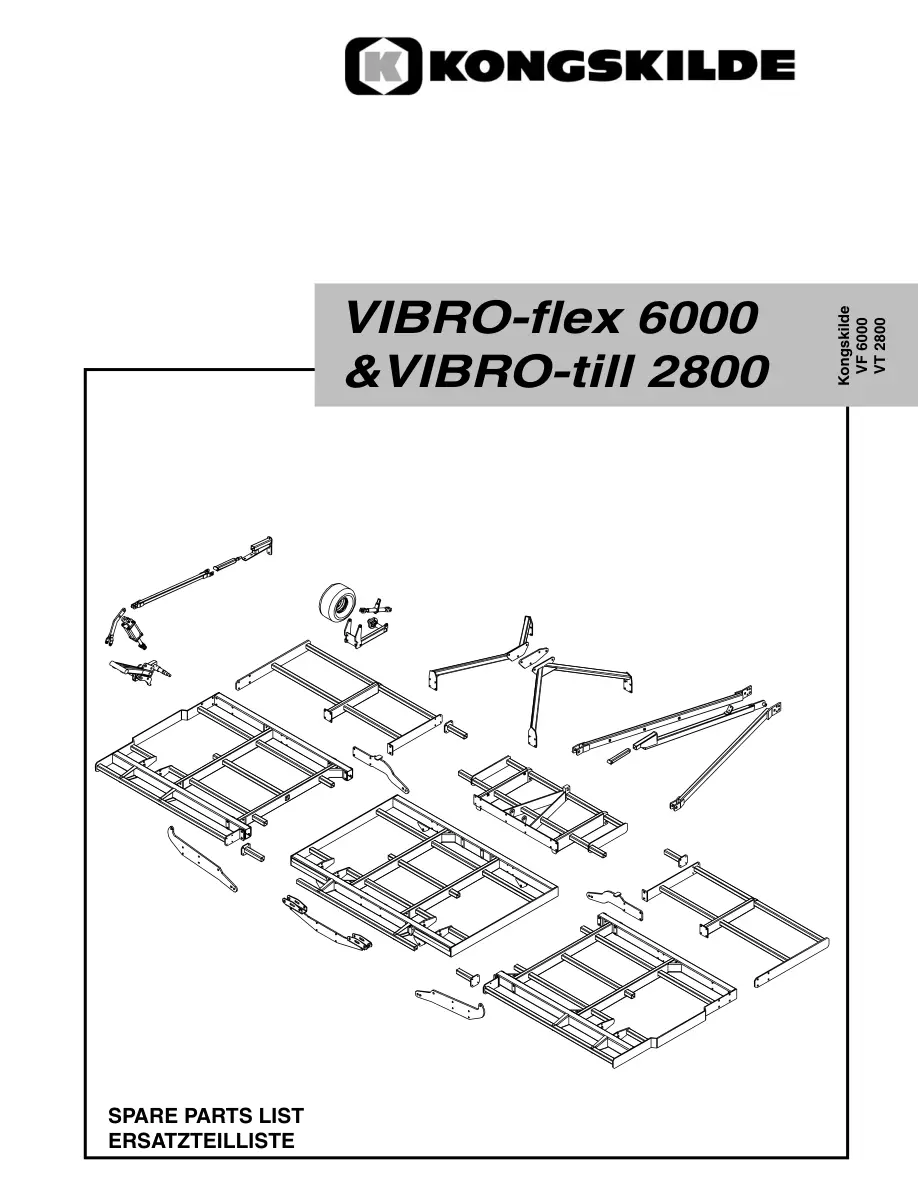 Kongskilde Vibro Flex 600 2800 Parts Manual