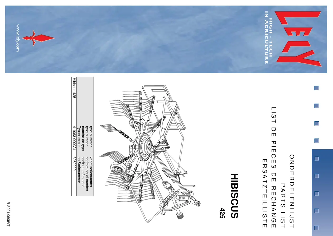 Lely Hibiscus 425 Parts Manual
