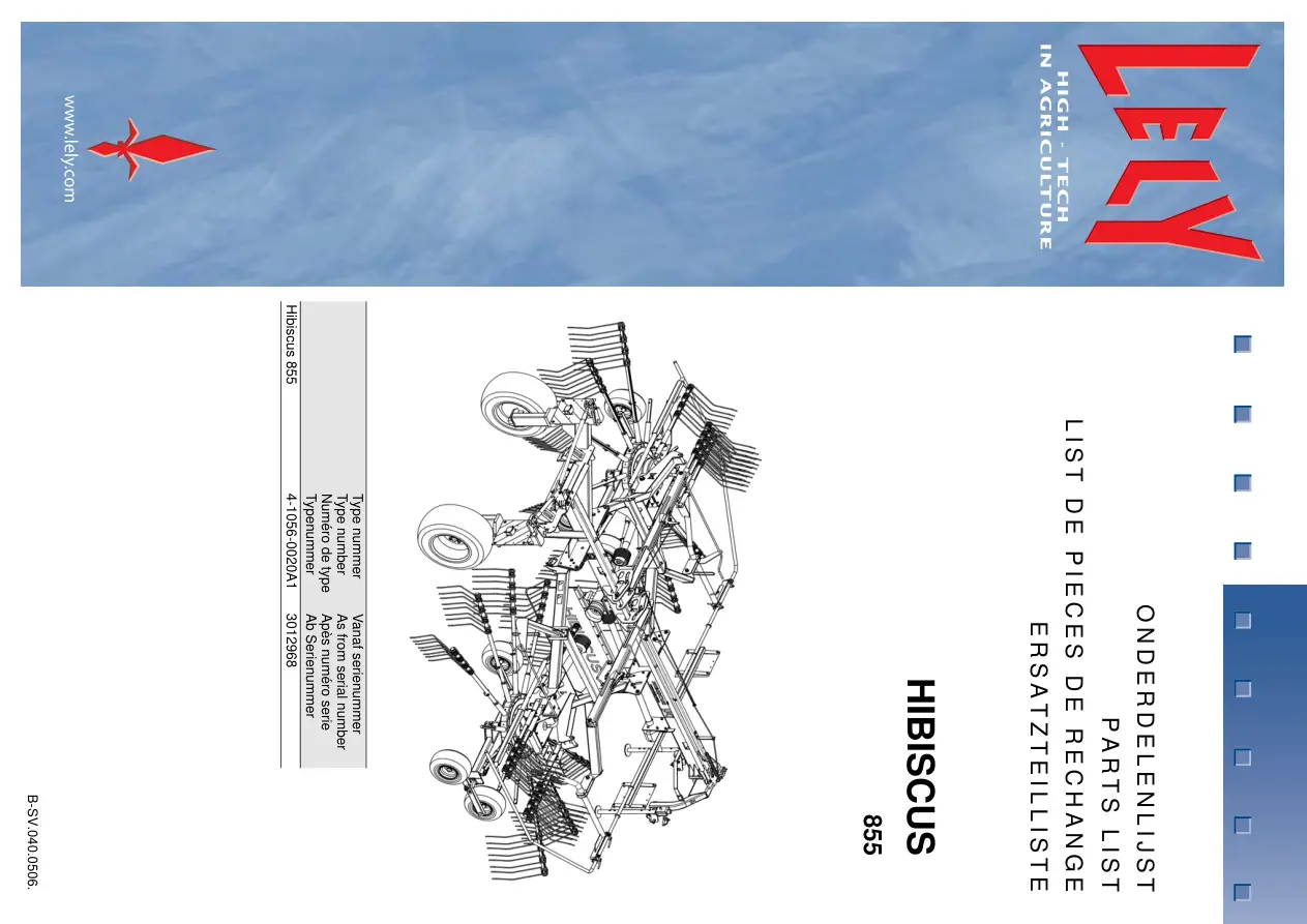Lely Vhibiscus 855 Parts Manual