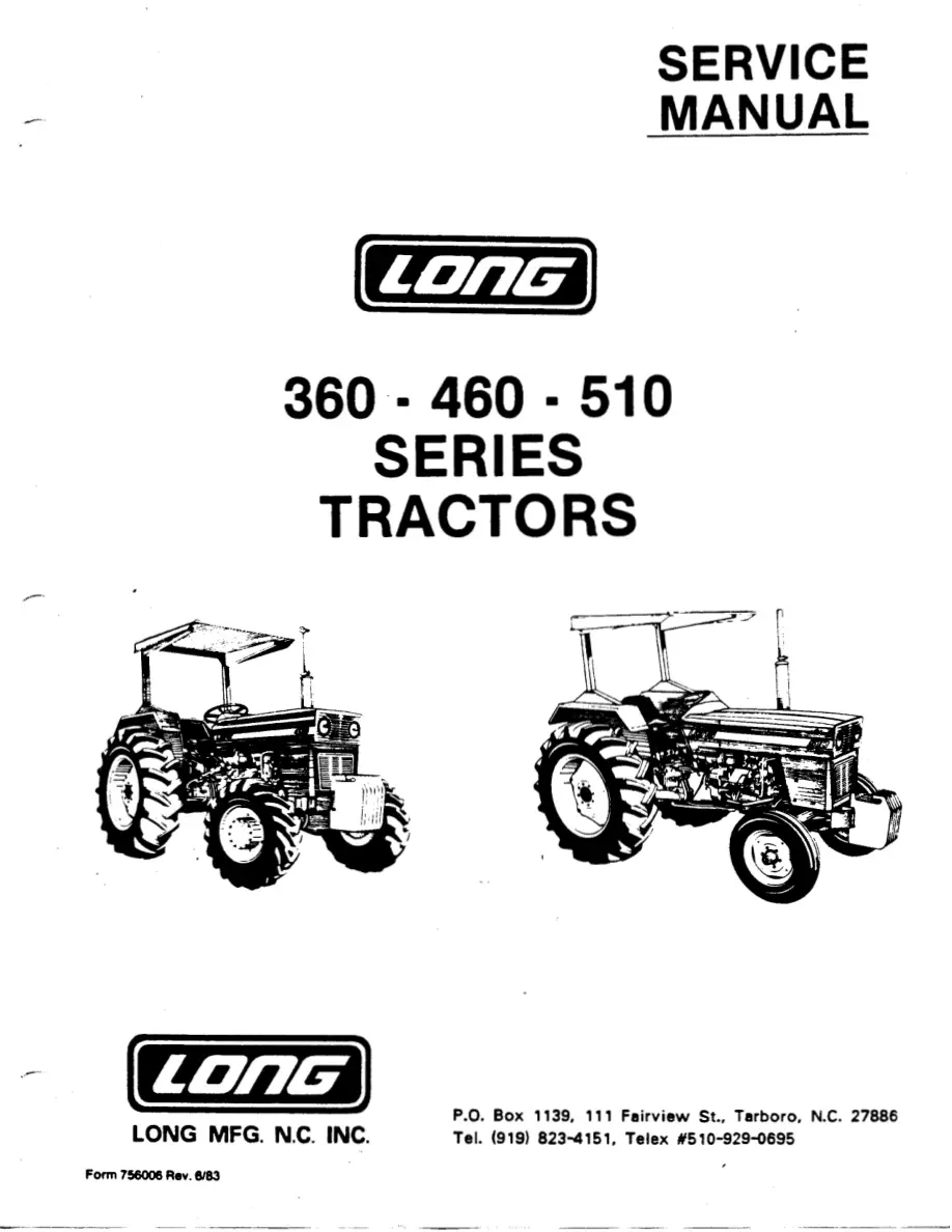 Long 360 460 510 Service Manual