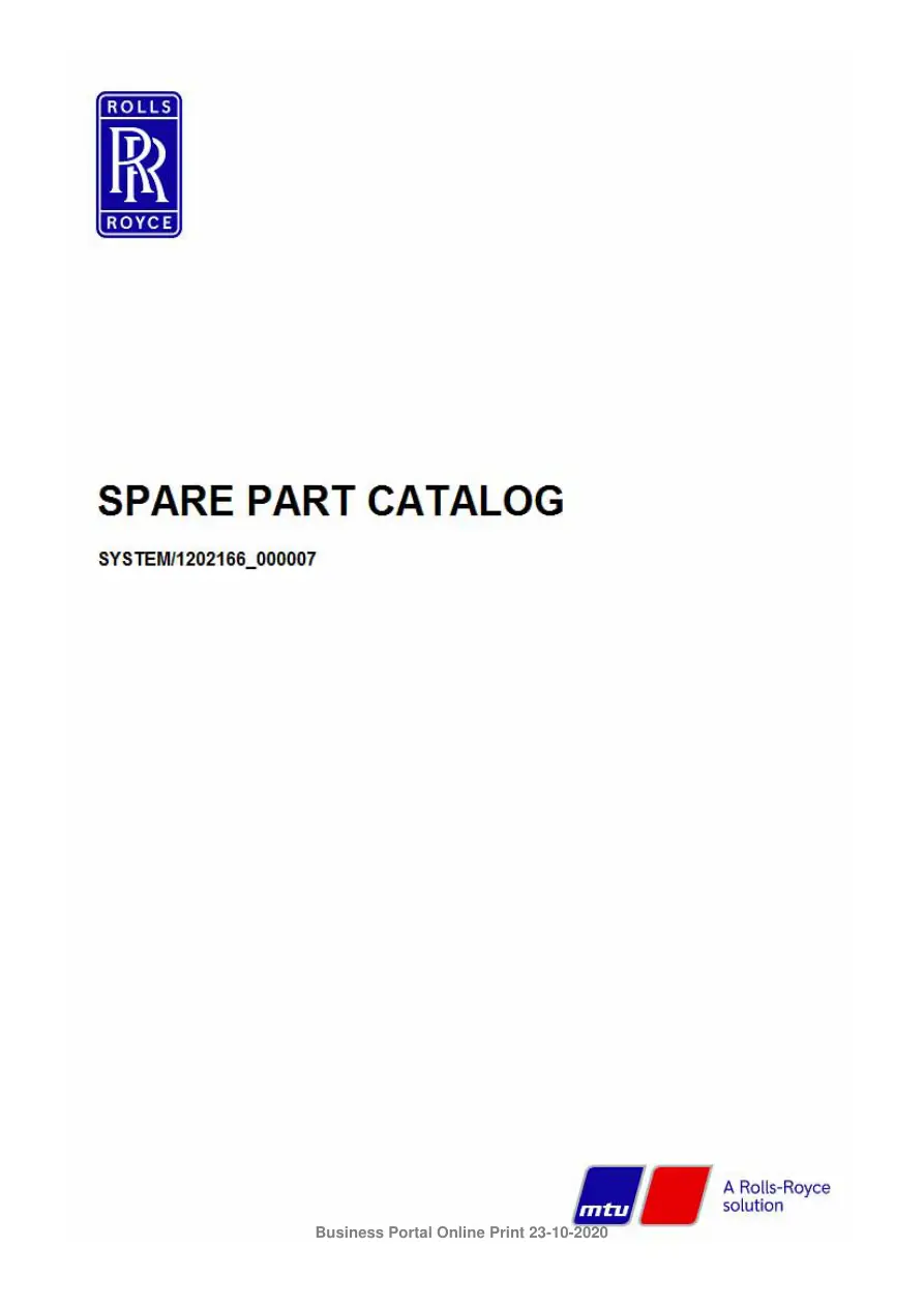 MTU 12V4000M93L Parts Manual