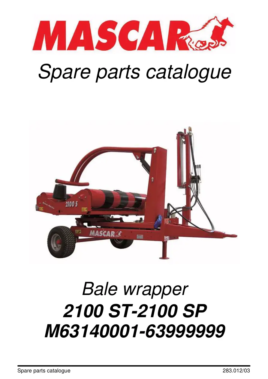 Mascar 2100St Parts Manual