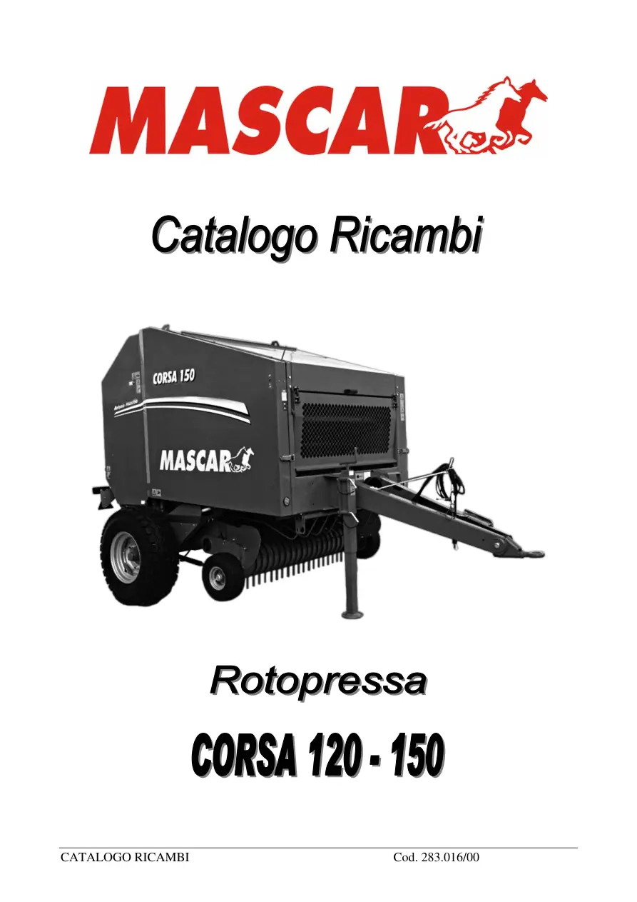 Mascar Corsa 120 150 Parts Manual