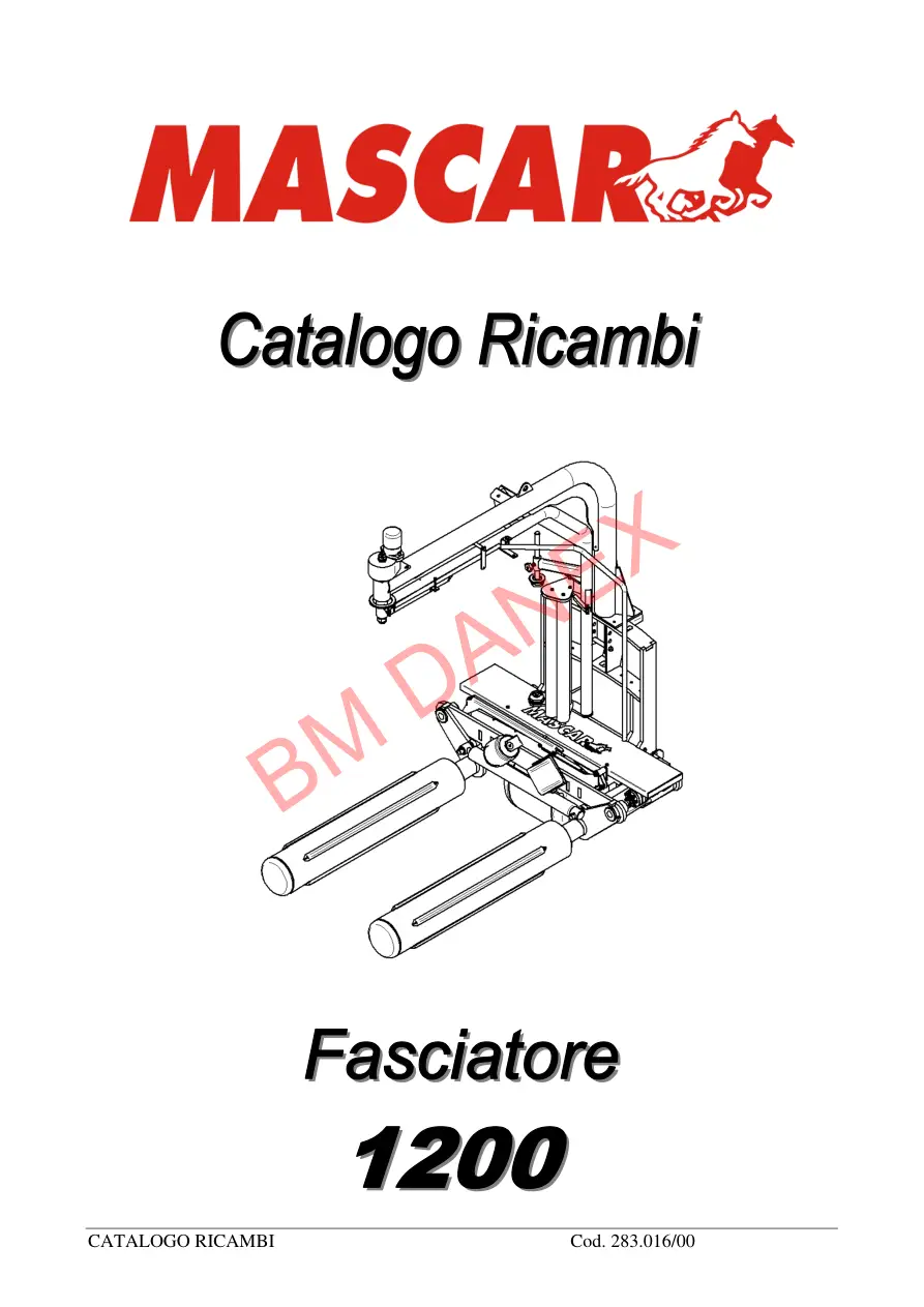 Mascar Fasciatore 1200 2010 Parts Manual