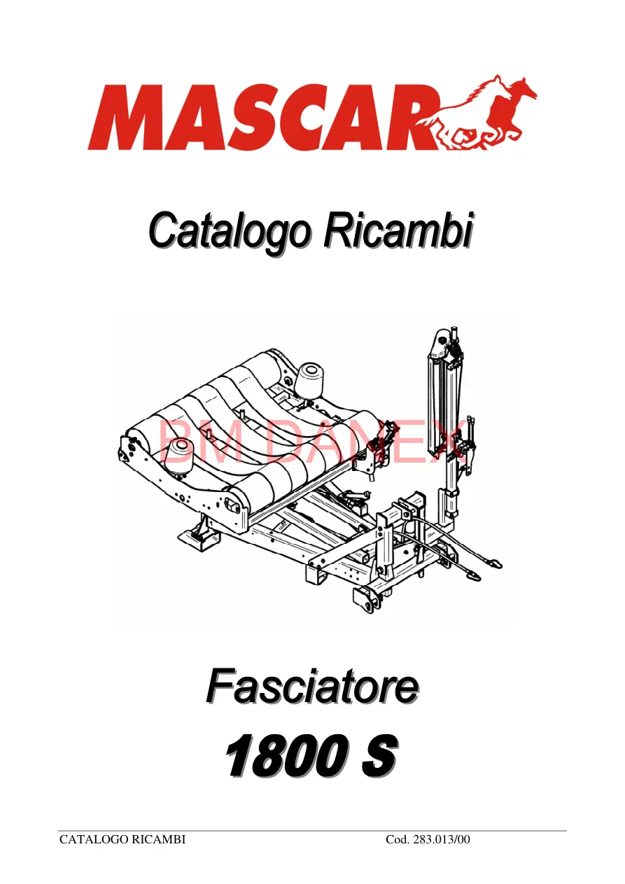 Mascar Fasciatore 1800S Parts Manual