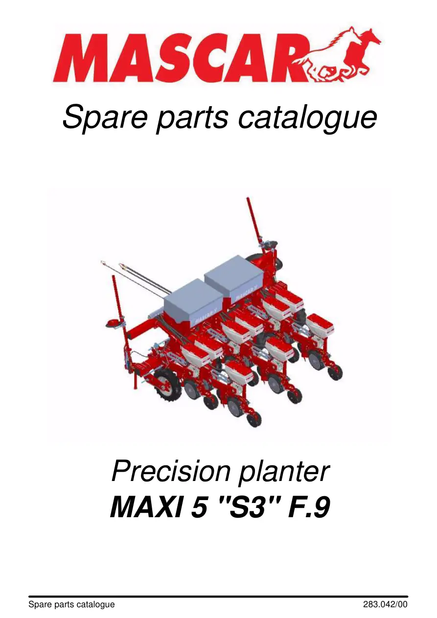 Mascar Maxi 5 S3 F.9 Parts Manual