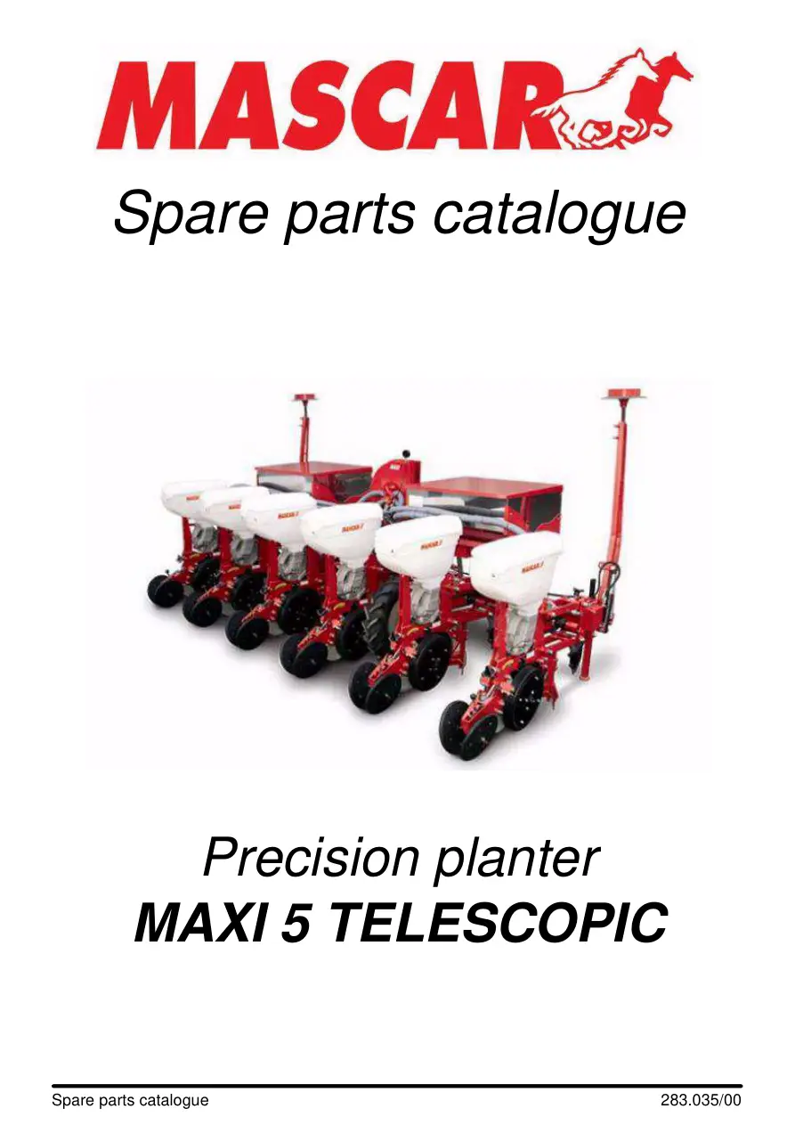 Mascar Maxi 5 Parts Manual