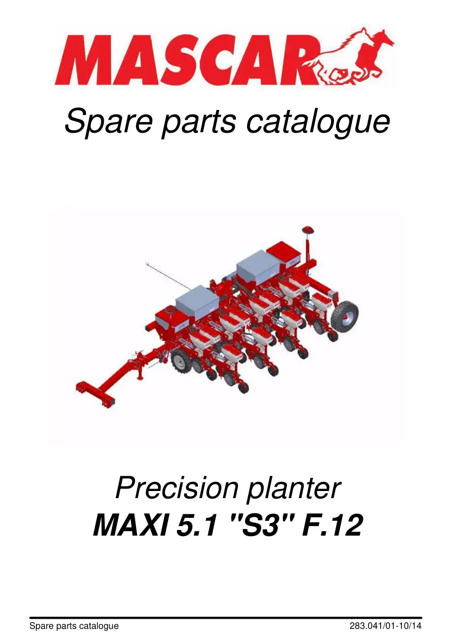Mascar Maxi 5.1 S3 F.12 Parts Manual