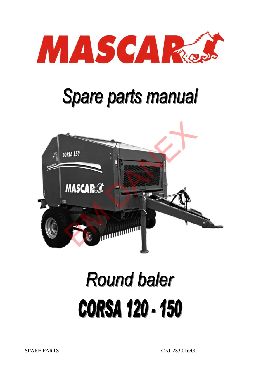 Mascar Corsa 120 150 Parts Manual