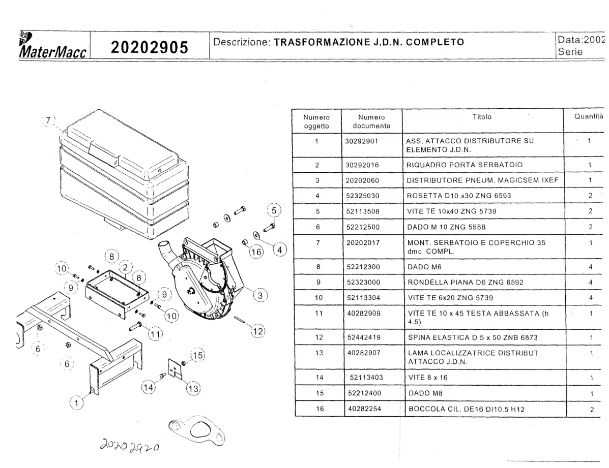 Matermacc Mat Jd Conv Parts Manual