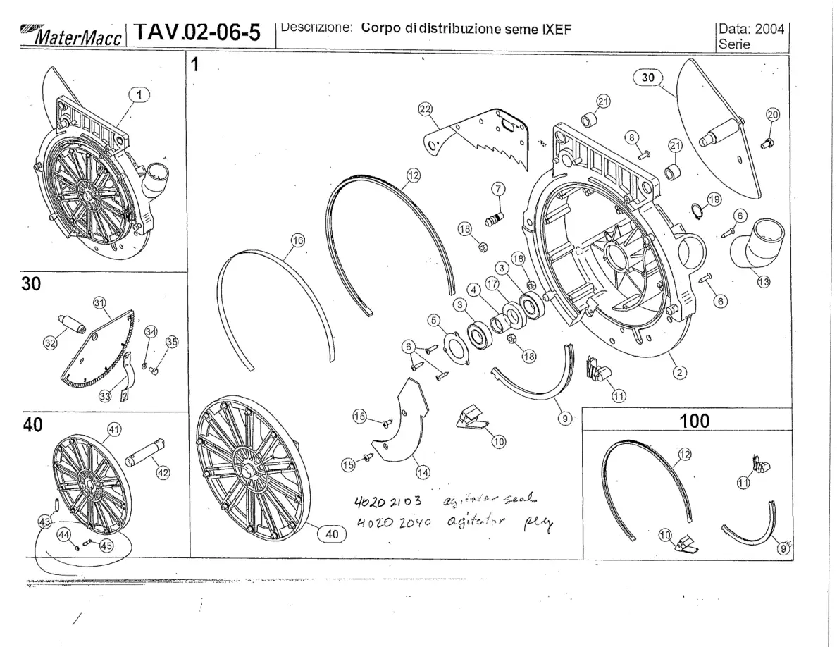 Matermacc Metering Parts Manual