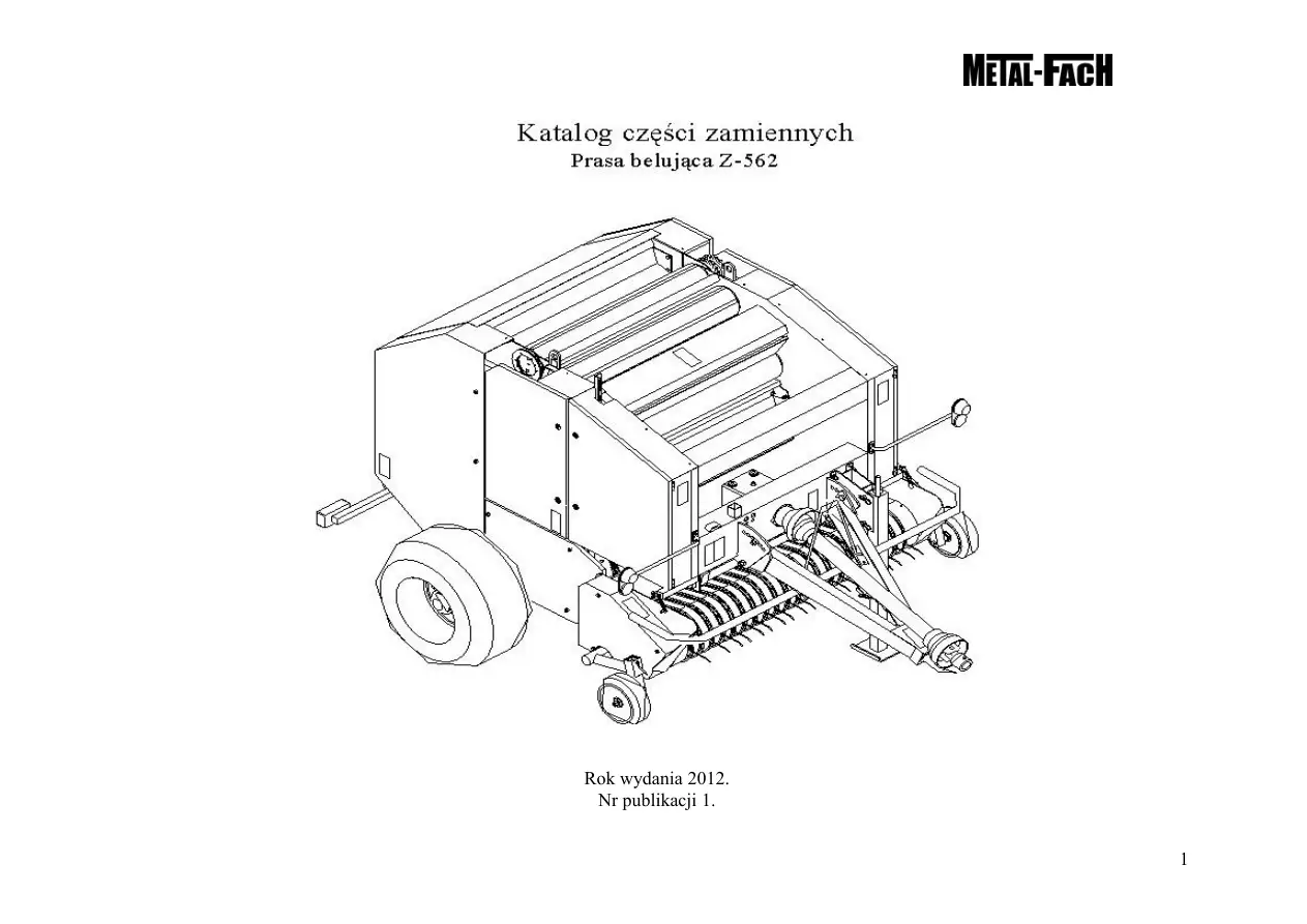 Metal-Fach Metal Fach Z562 Parts Manual