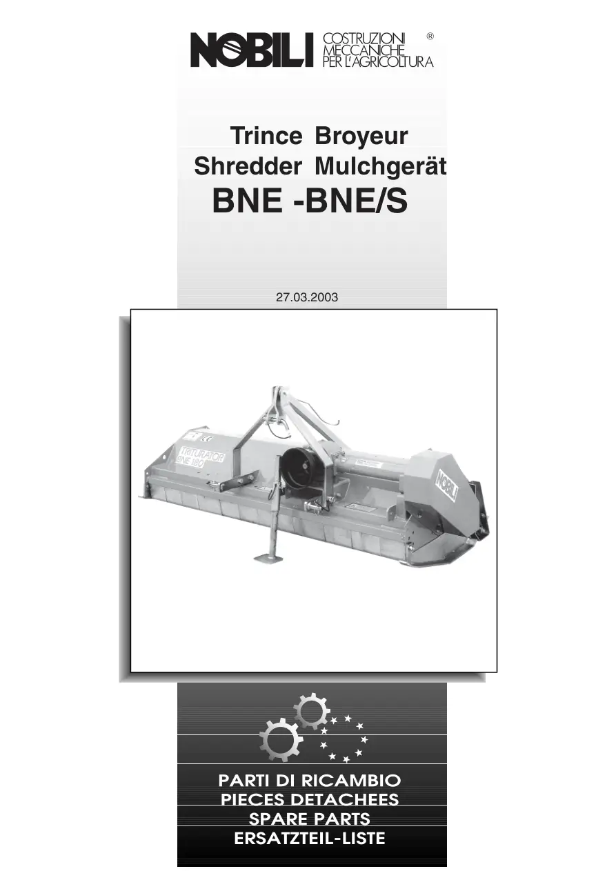 Nobili Bne Bne S Parts Manual