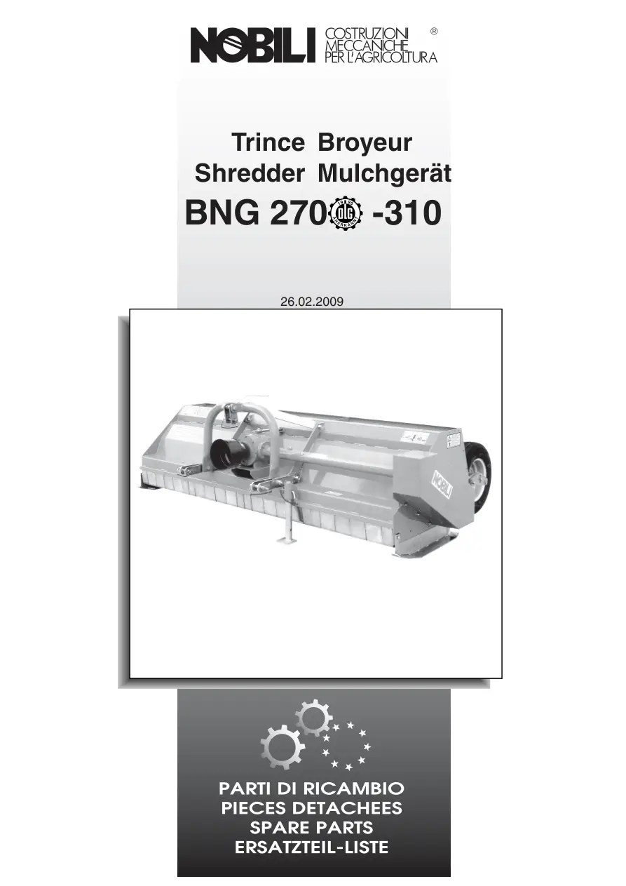 Nobili Bng270 Bng310 Parts Manual