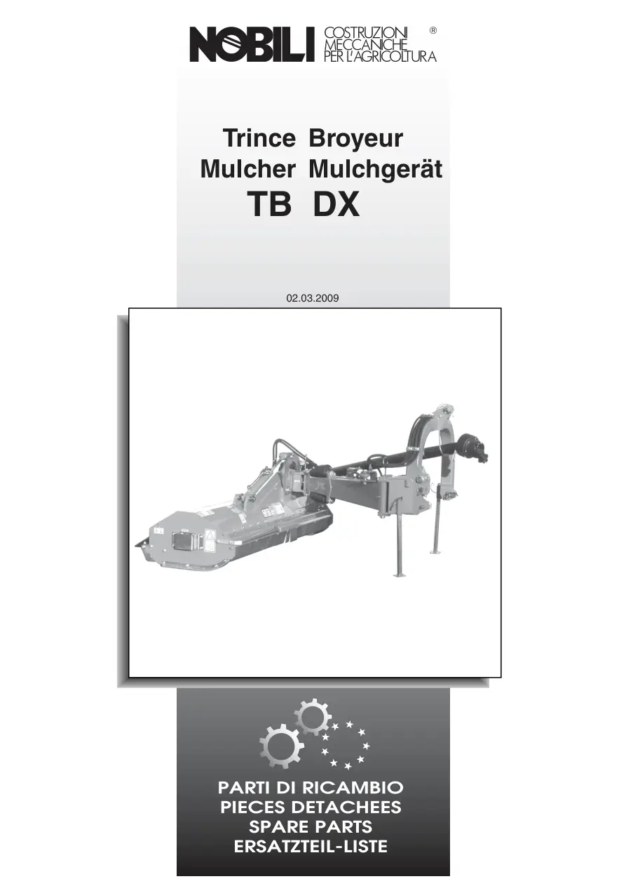 Nobili Tb Dx Parts Manual