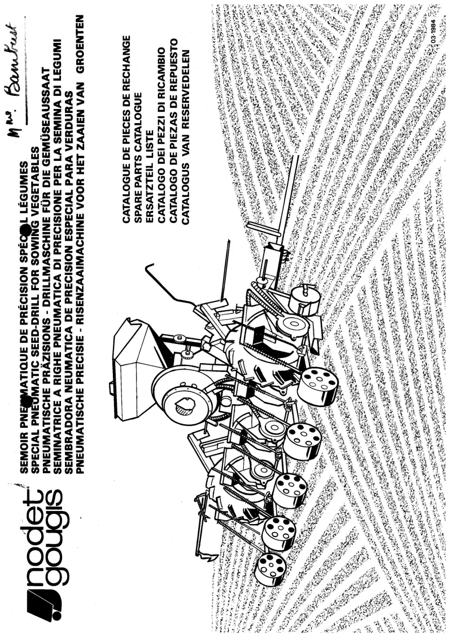 Nodet Minigraine Veg Parts Manual