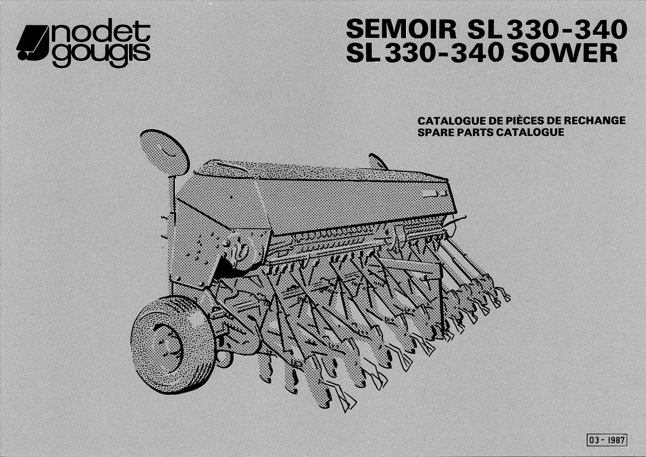 Nodet Sl330 Sl340 Parts Manual