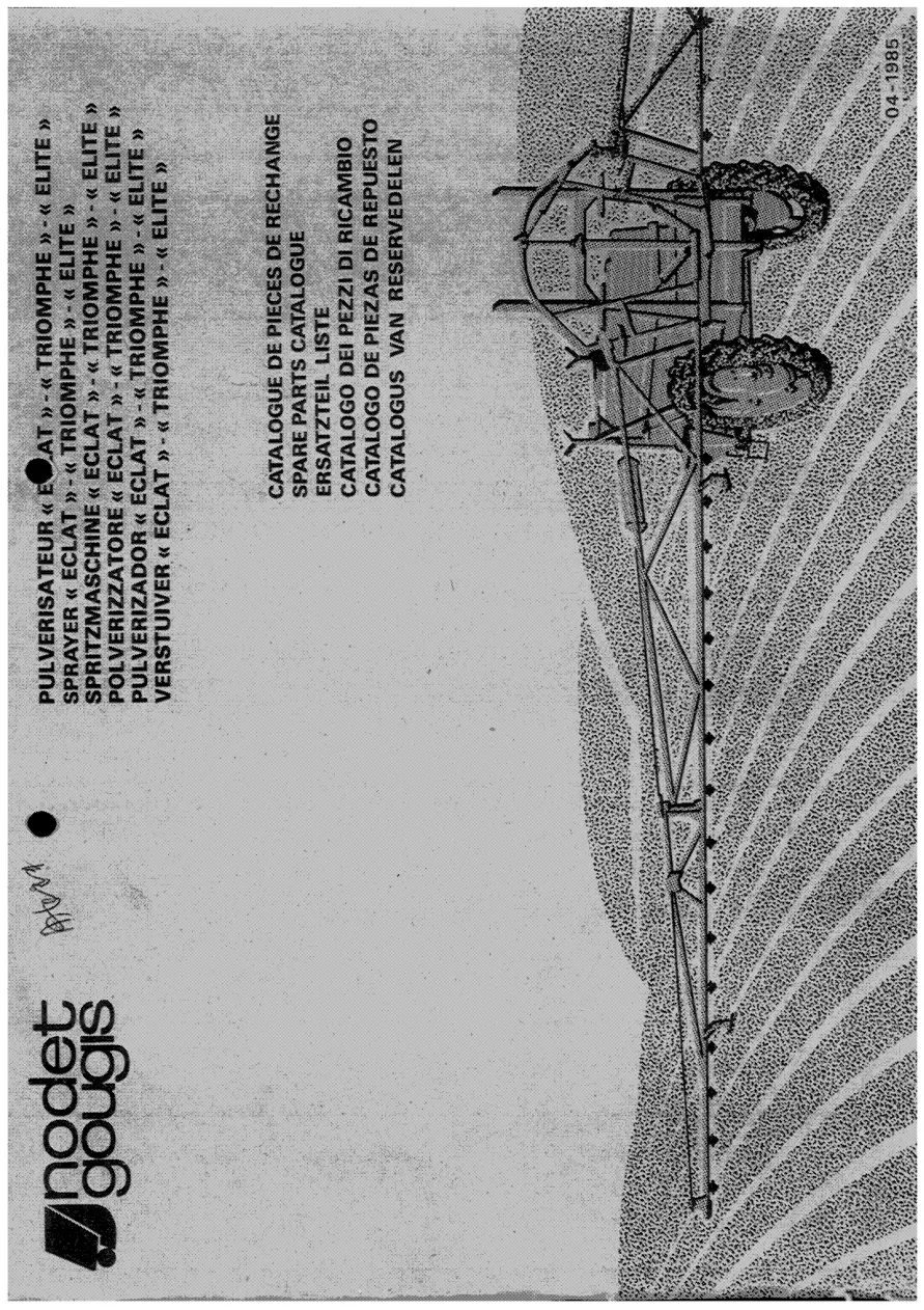 Nodet Triomphe Elite Parts Manual