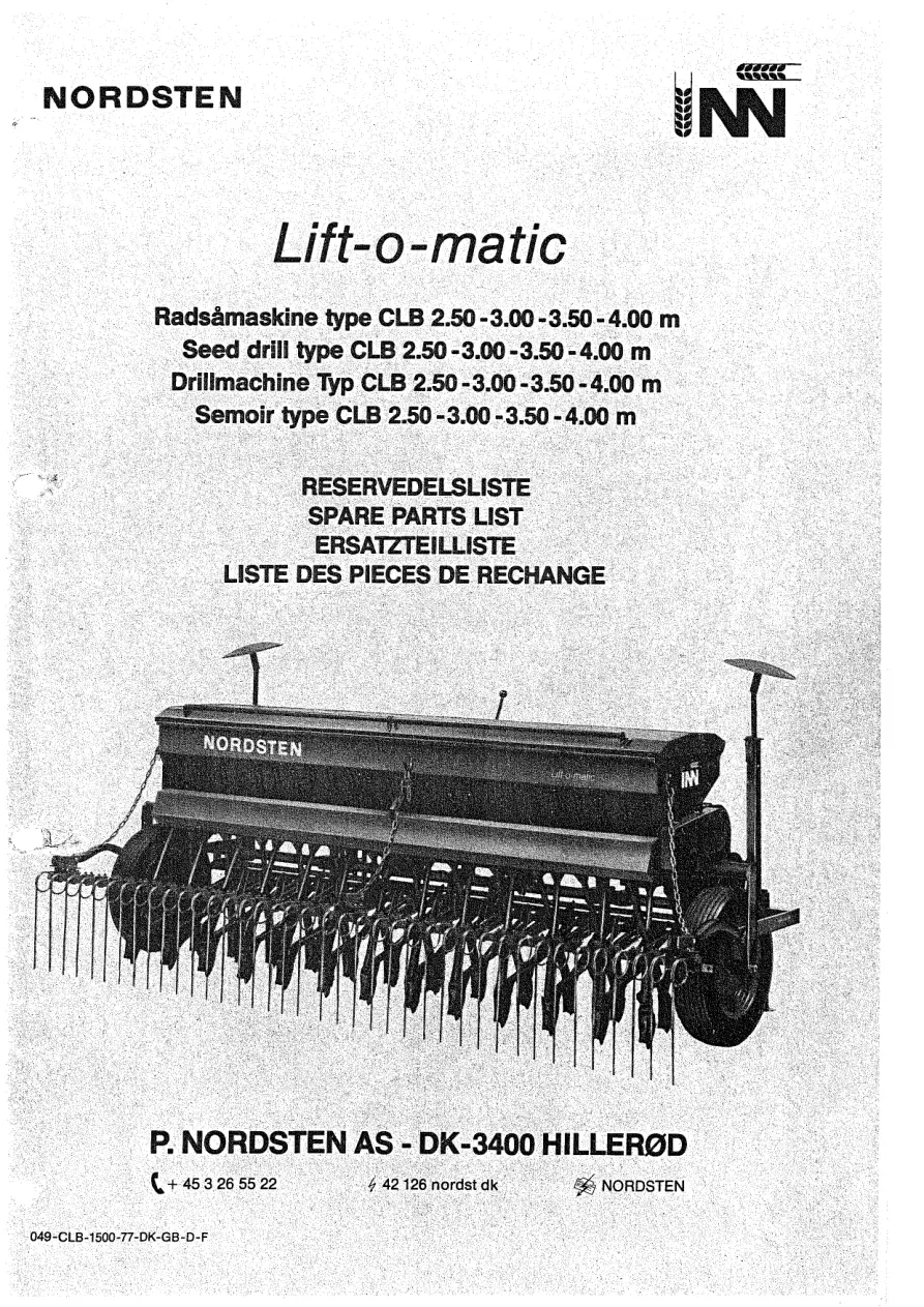 Nordsten Clb 250 300 350 400 Parts Manual