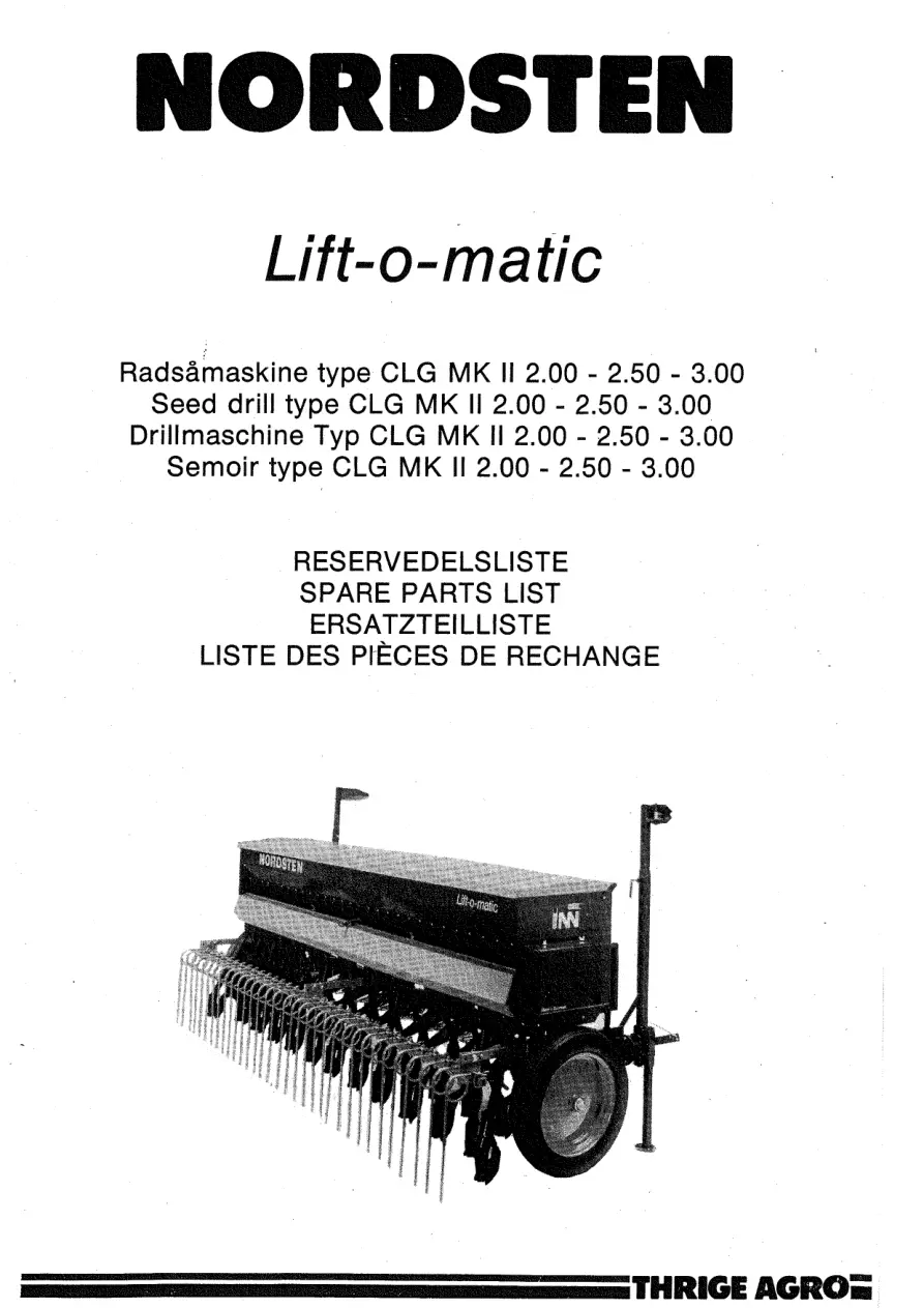 Nordsten Clg Mkll 200 250 300 Parts Manual