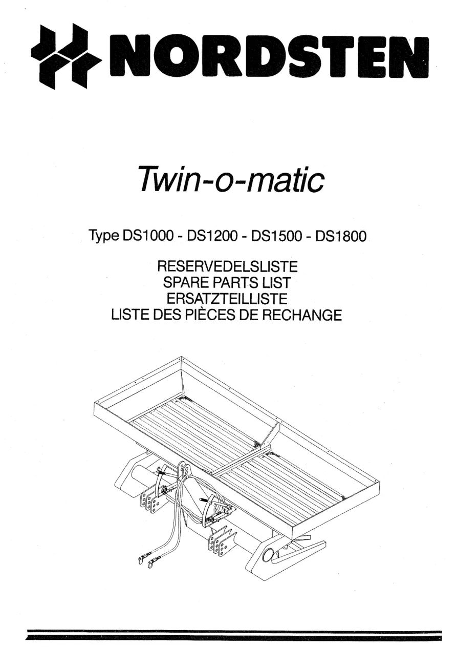 Nordsten Ds 1000 1200 1500 1800 Twinomatic Parts Manual