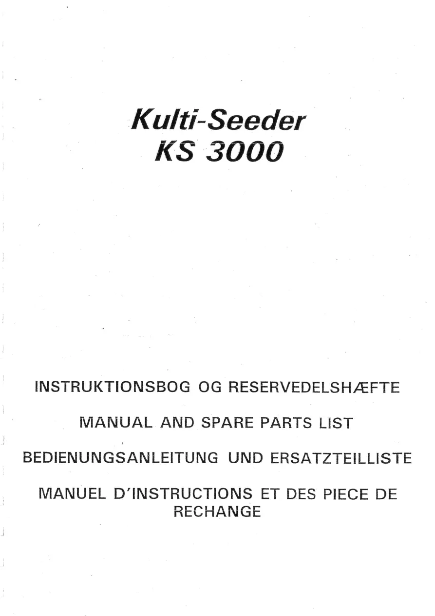 Nordsten Kulti Ks 3000M Parts Manual